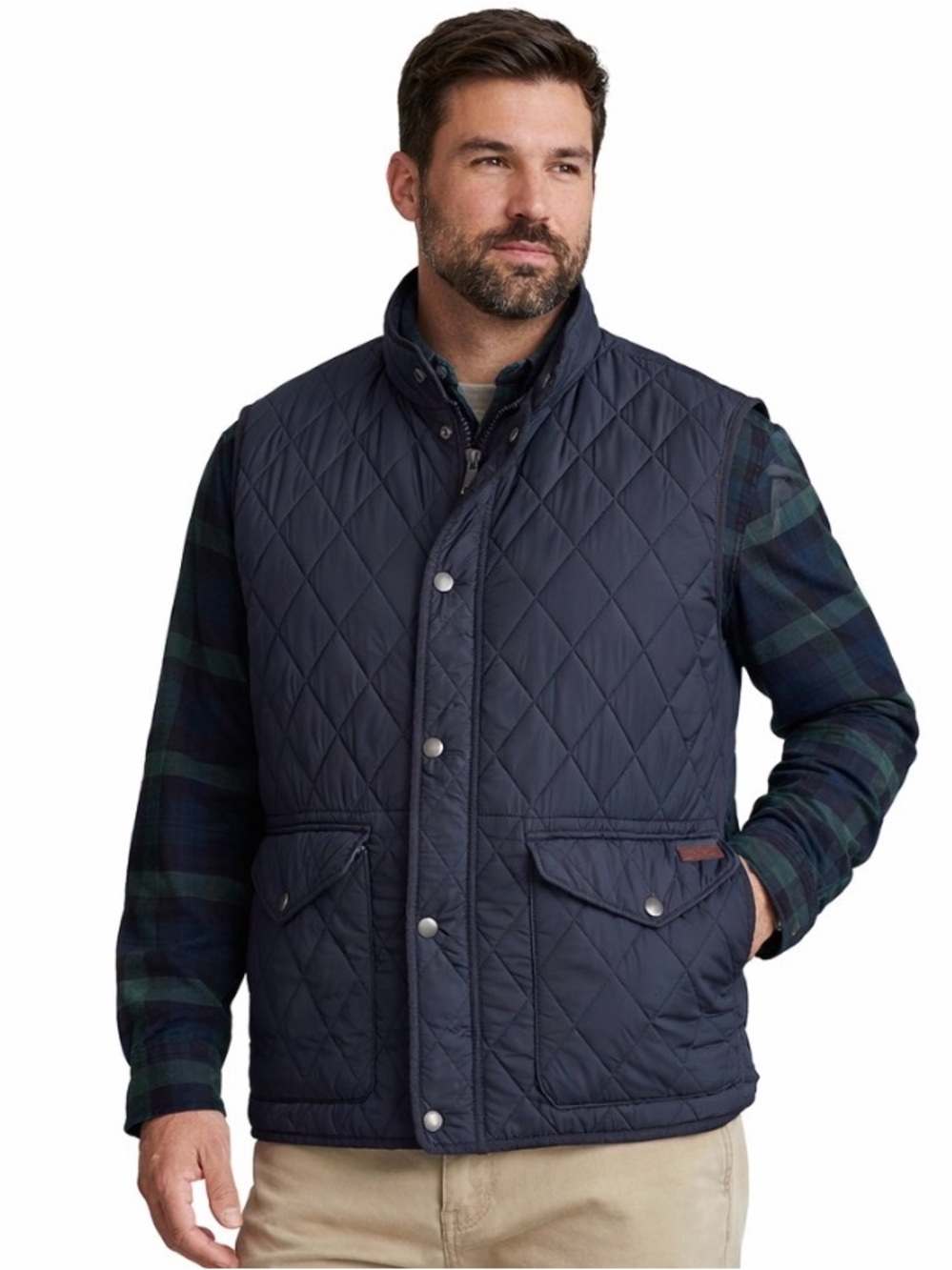 Polo Ralph Lauren Quilted Utility Vest Men’s 3XB Navy Field Big & Tall Pockets
